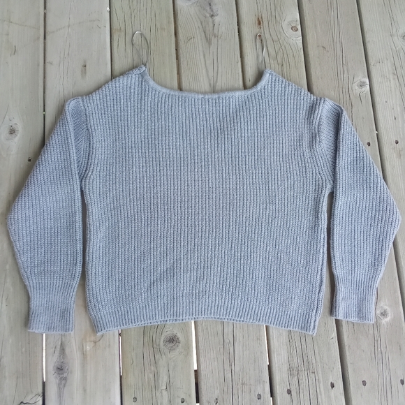 Dynamite Knit V-neck Sweater Grey Size  S - Picture 4 of 8